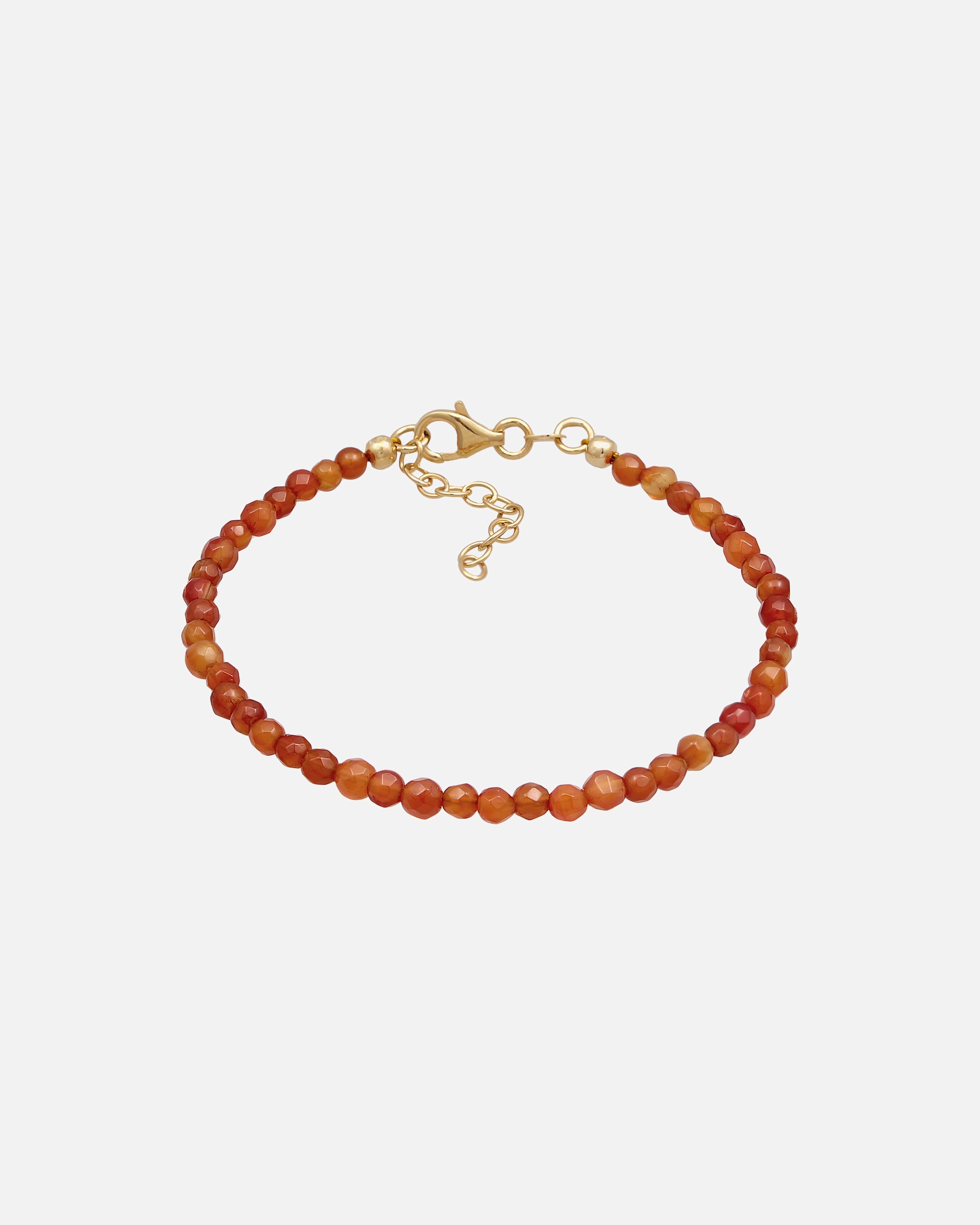 Collar Elli para mujer con cuentas brillantes y bolitas de ágata marrón en plata de ley 925 chapada en oro.