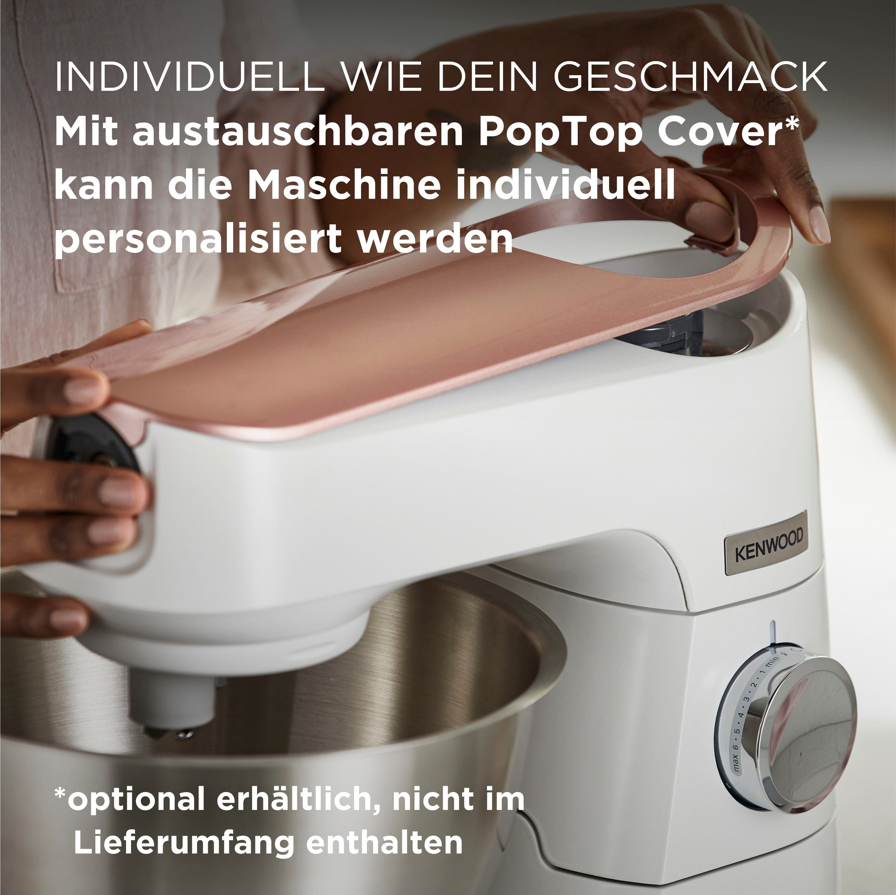 KENWOOD Küchenmaschine Titanium Chef Baker KVC65.001WH, 1200 W, 5 l Schüssel, weiß