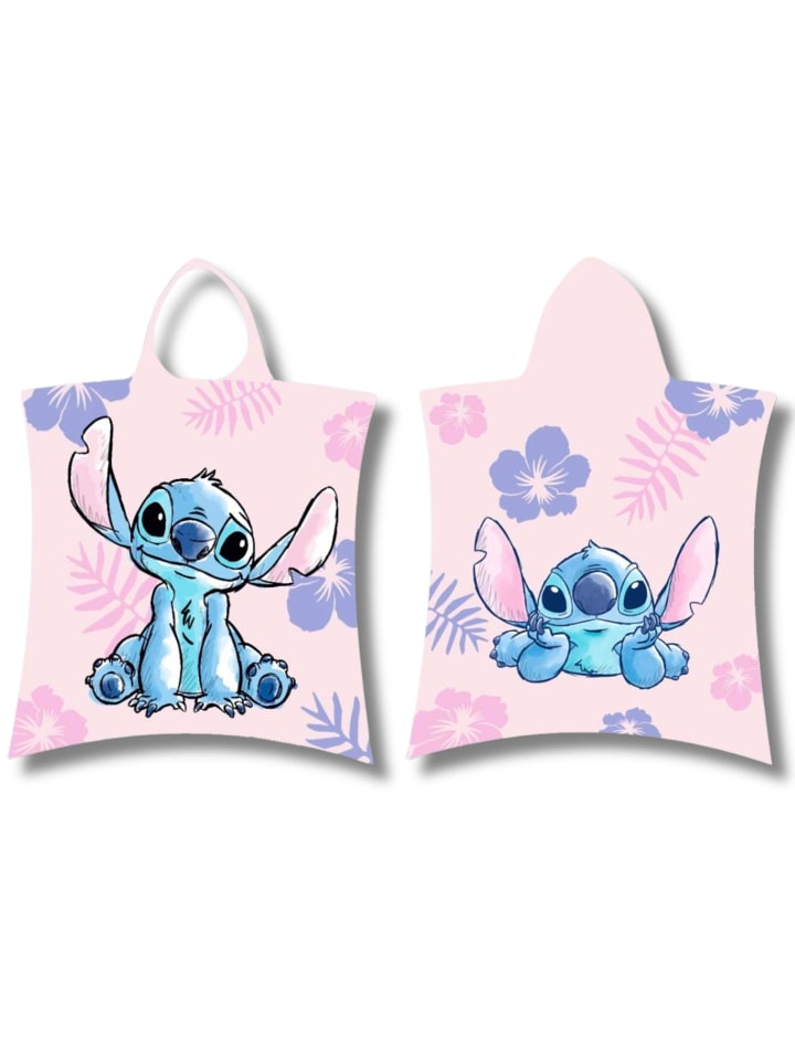 Lilo & Stitch Badeponcho Disney Lilo & Stitch  - (B) 50 cm x (L) 115 cm in Rosa günstig kaufen 50 x 110 cm