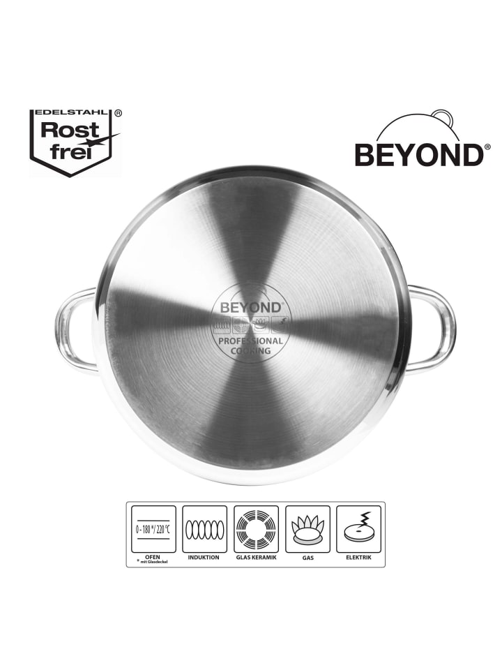 Stoneline Edelstahl Nudeltopf 24 cm | mit Deckel in Edelstahl günstig kaufen Ø 24cm