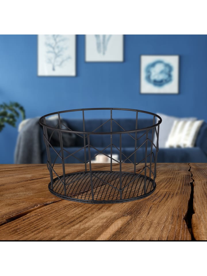 relaxdays Drahtkorb in Schwarz günstig kaufen onesize
