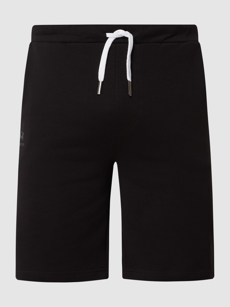 Sweatshorts aus Baumwolle in schwarz