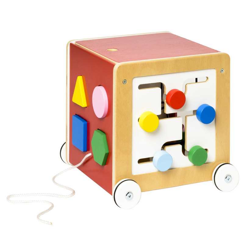 Cube d'activité à tirer en bois Oxybul