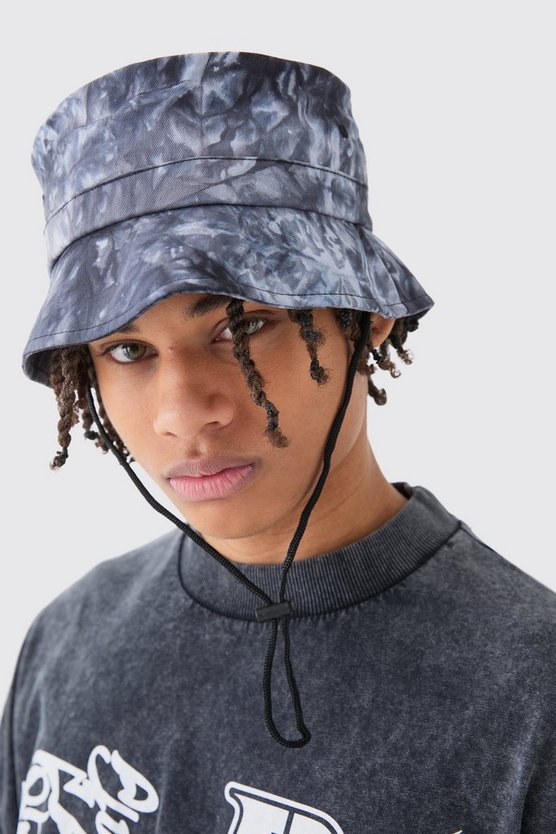 Twill Anglerhut in Schwarz