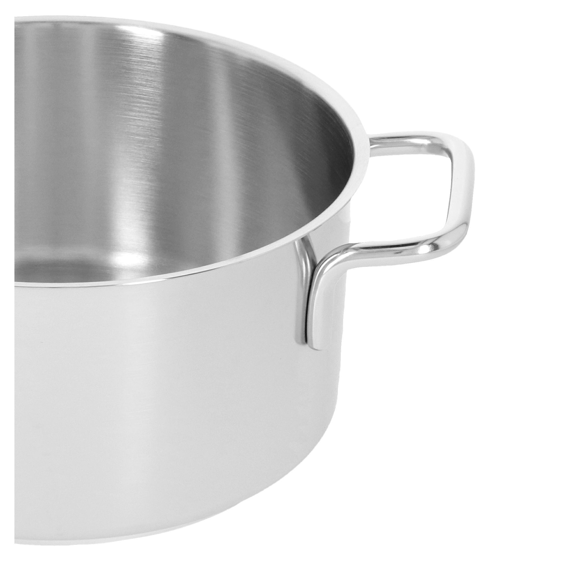 Bratentopf mit Deckel 18 cm, 18/10 Edelstahl