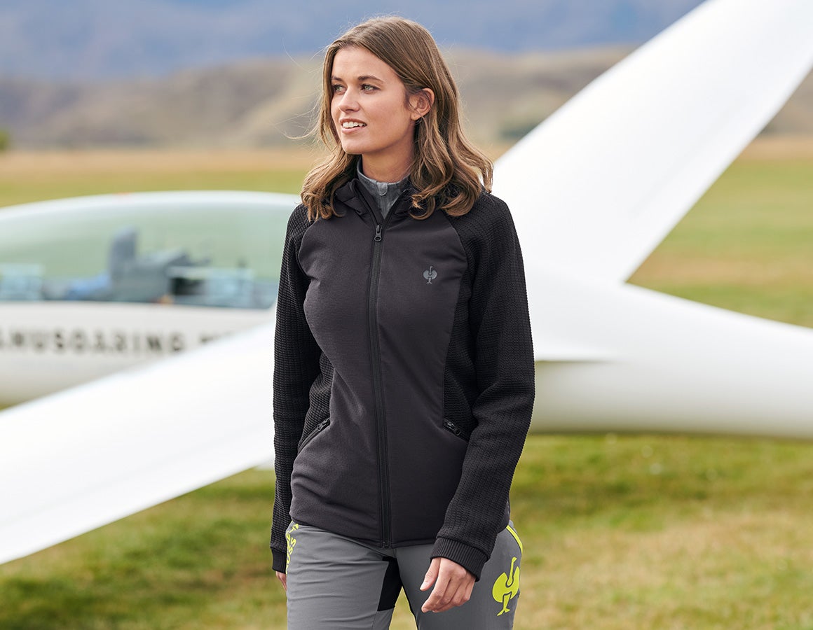 Hybrid Kapuzenstrickjacke e.s.trail, Damen