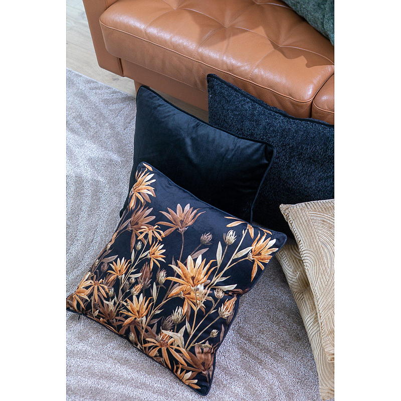 Home Putetrekk 45x45 cm velvet sort