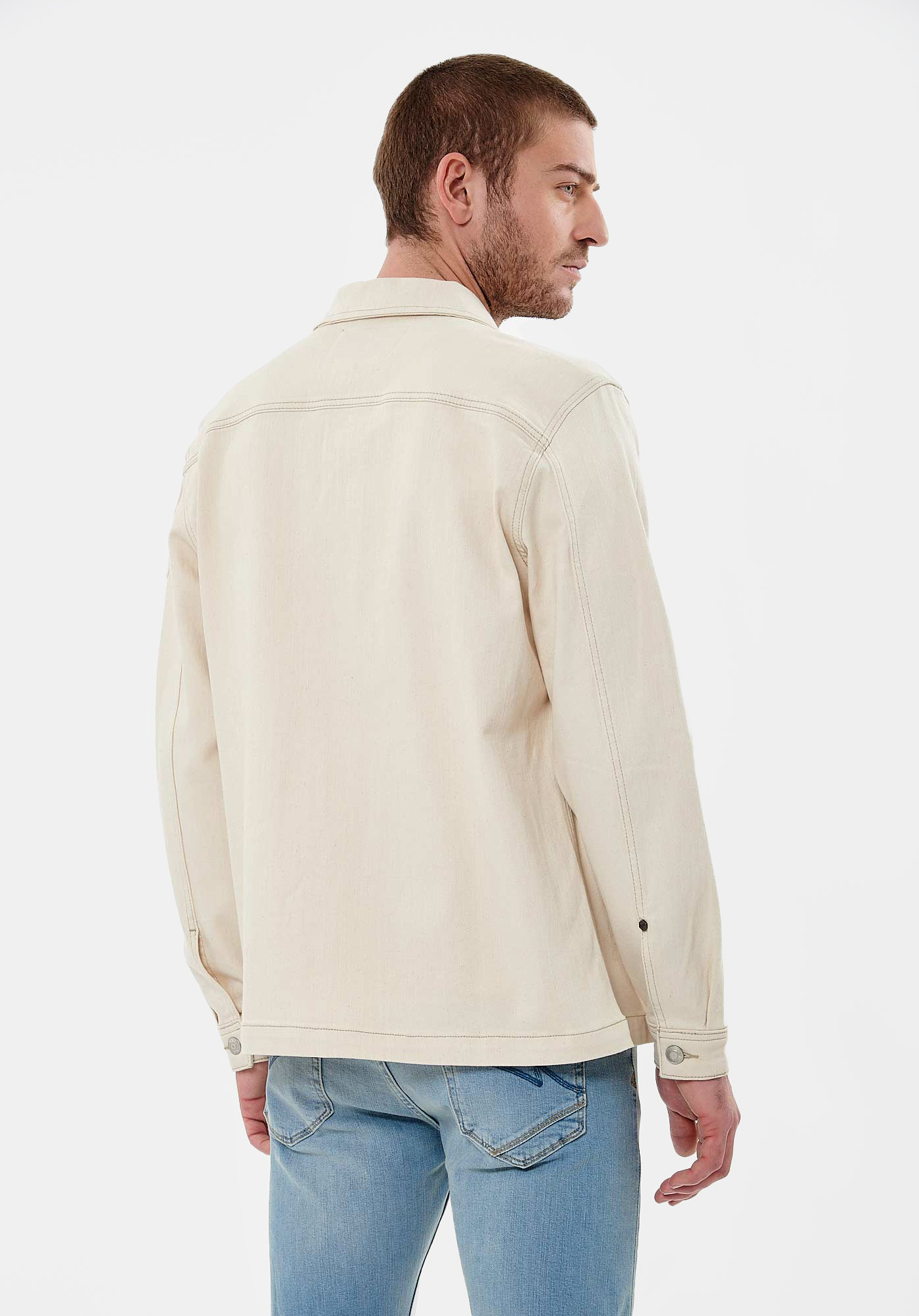 ELRON  Veste en jean beige Homme