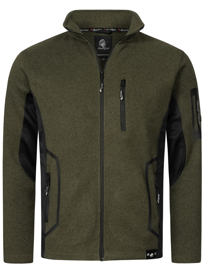 Rock Creek Fleecejacke in Dunkelgrün günstig kaufen