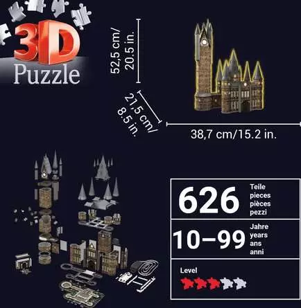 Ravensburger Hogwarts Schloss Astronomieturm - Night Edition
