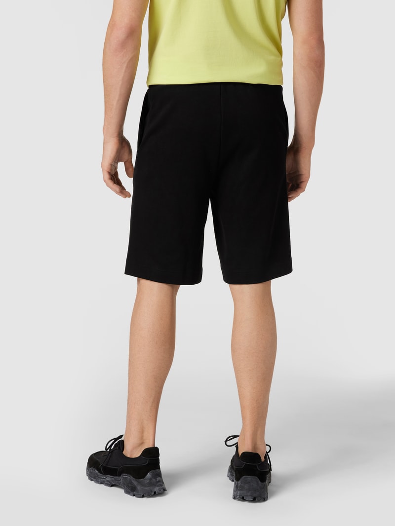 Sweatshorts mit Label-Print Modell 'Heos' in schwarz
