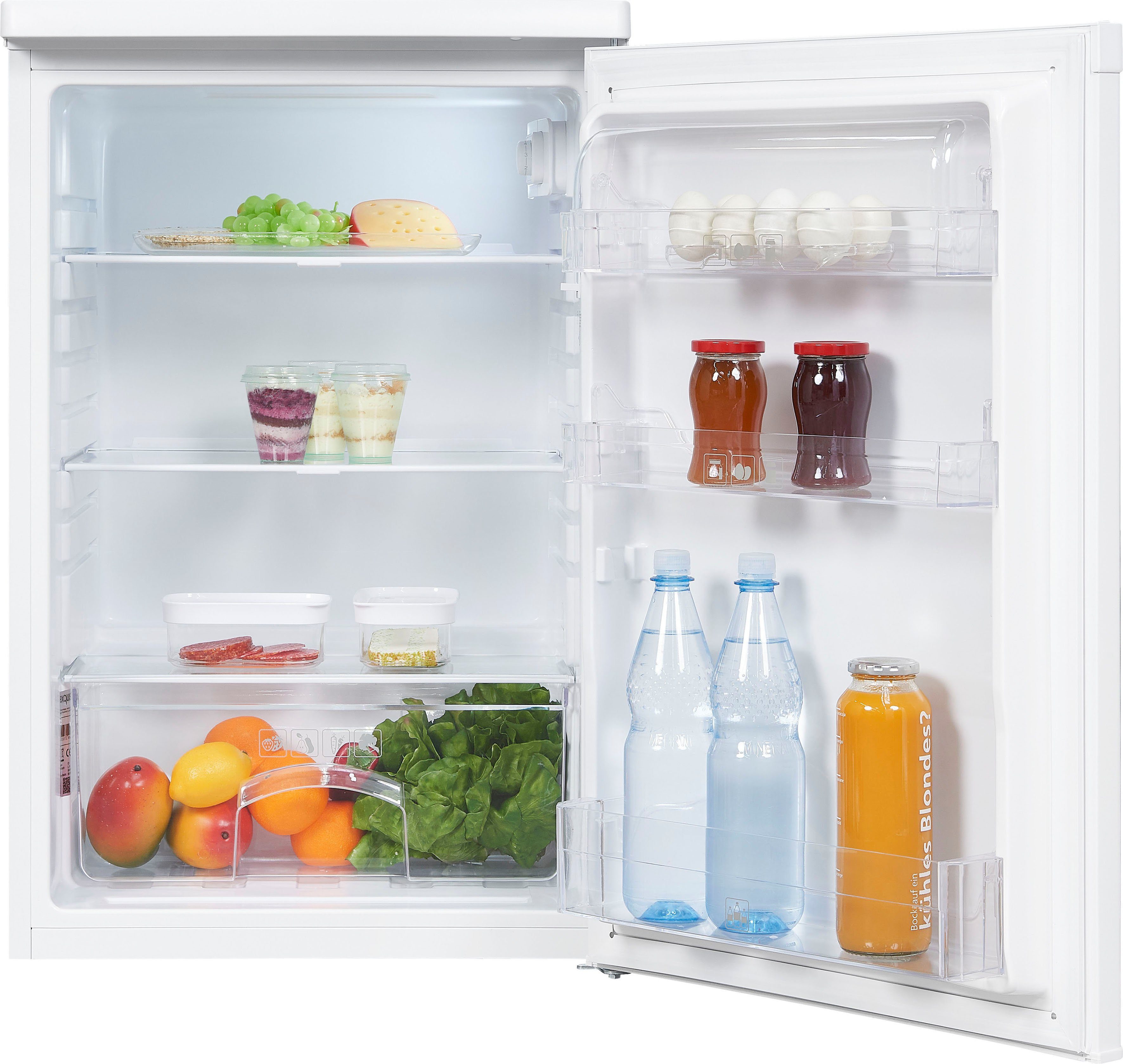 exquisit Kühlschrank KS16-V-040E weiss, 85 cm hoch, 55 cm breit