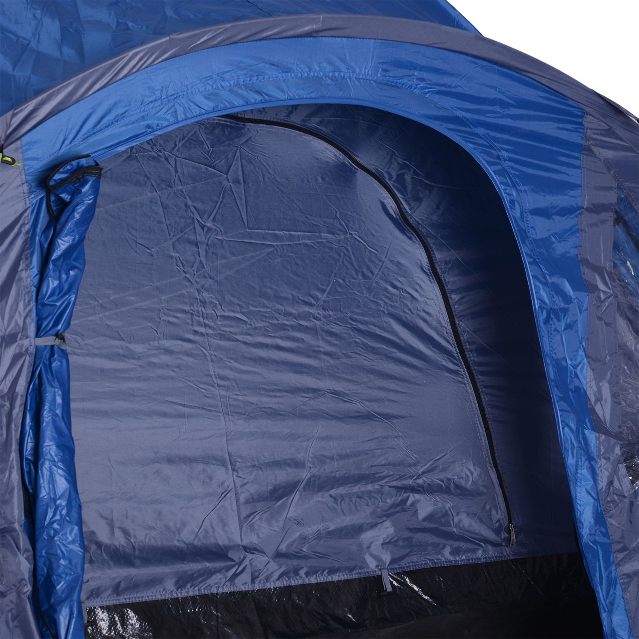 Outsunny Doppelwandzelt Kuppelzelt Outdoor Iglu Familienzelt für 4 Personen Blau 250 x 300 x 130 cm