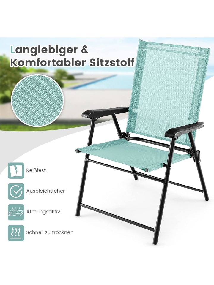 COSTWAY 2er Set Klappstühle in Grün günstig kaufen onesize