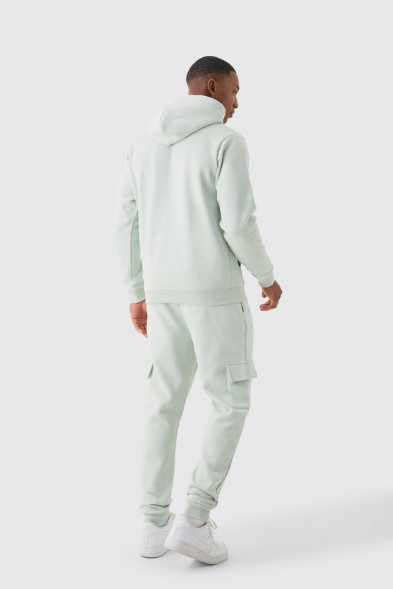Bestickter Slim-Fit Cargo-Trainingsanzug