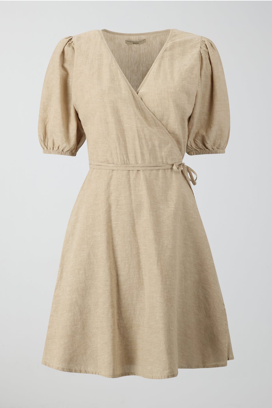 Glimma linen blend wrap dress