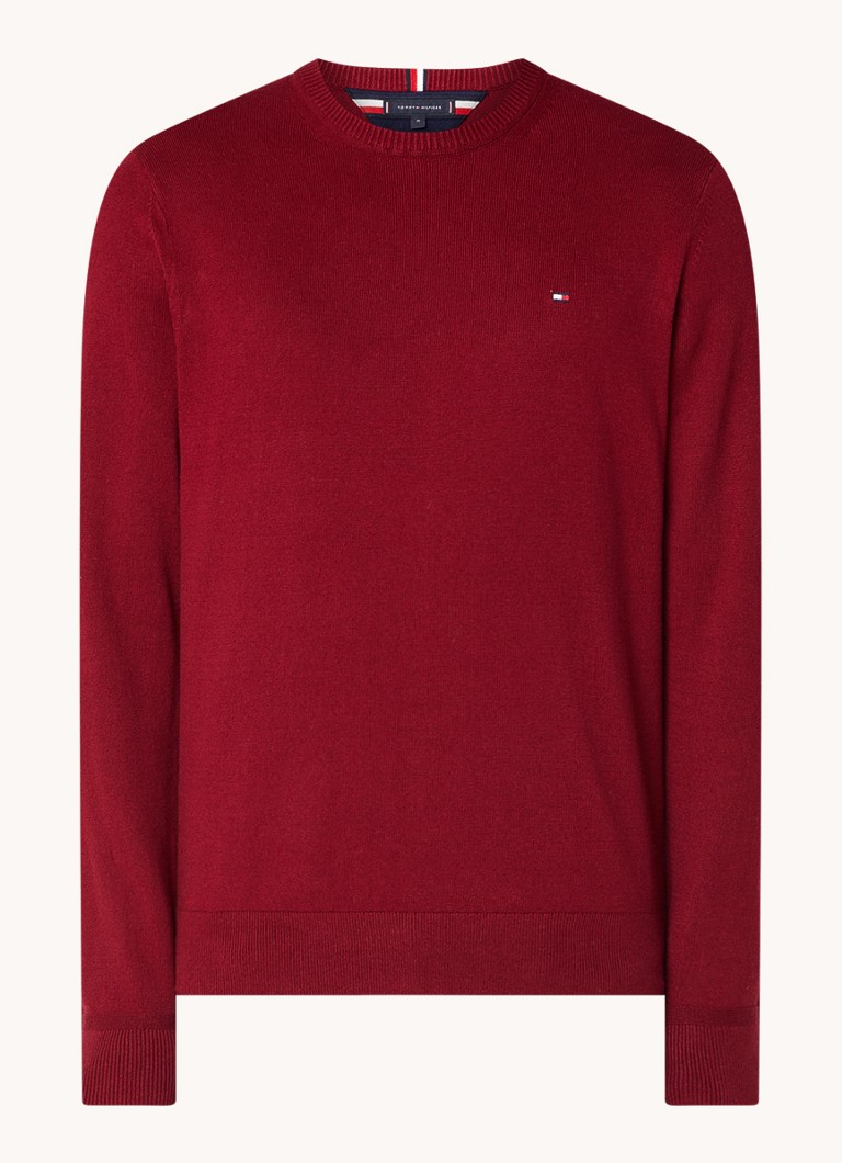 Tommy Hilfiger Fine-knit cashmere blend pullover with logo embroidery