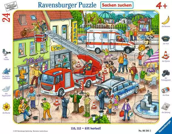Kinderpuzzle ab 4 Jahren - 110, 112 - Eilt herbei! - 24 Teile