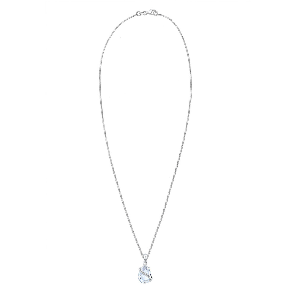 Elli Elli Collier Tropfen Ranke Kristalle 925 Silber collier