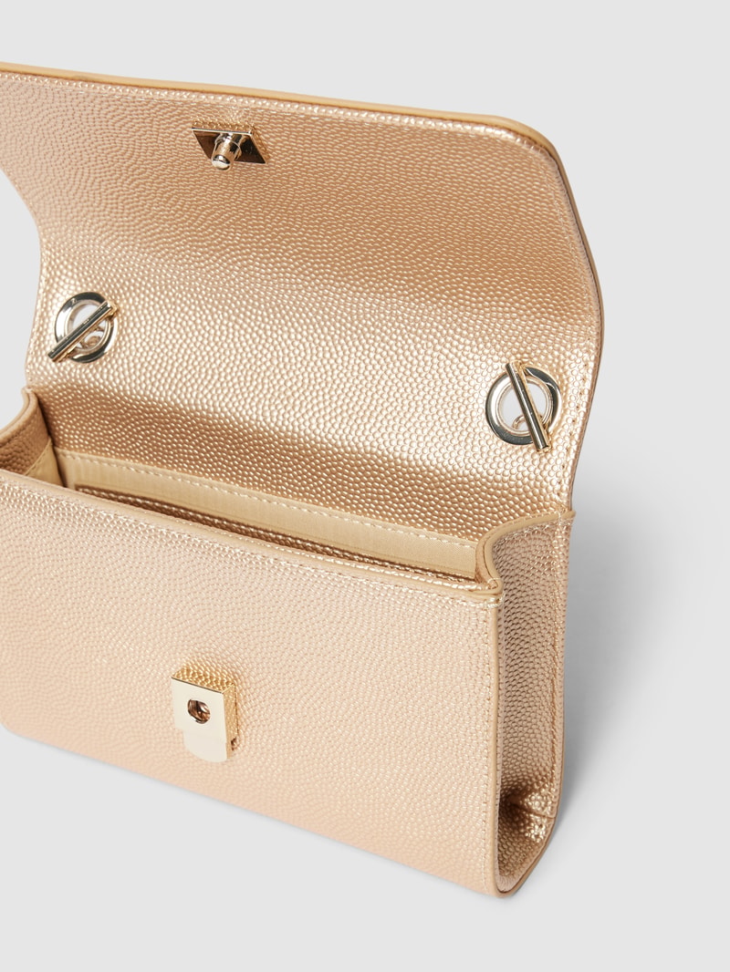 Umhängetasche mit Label-Details Modell 'DIVINA' in gold