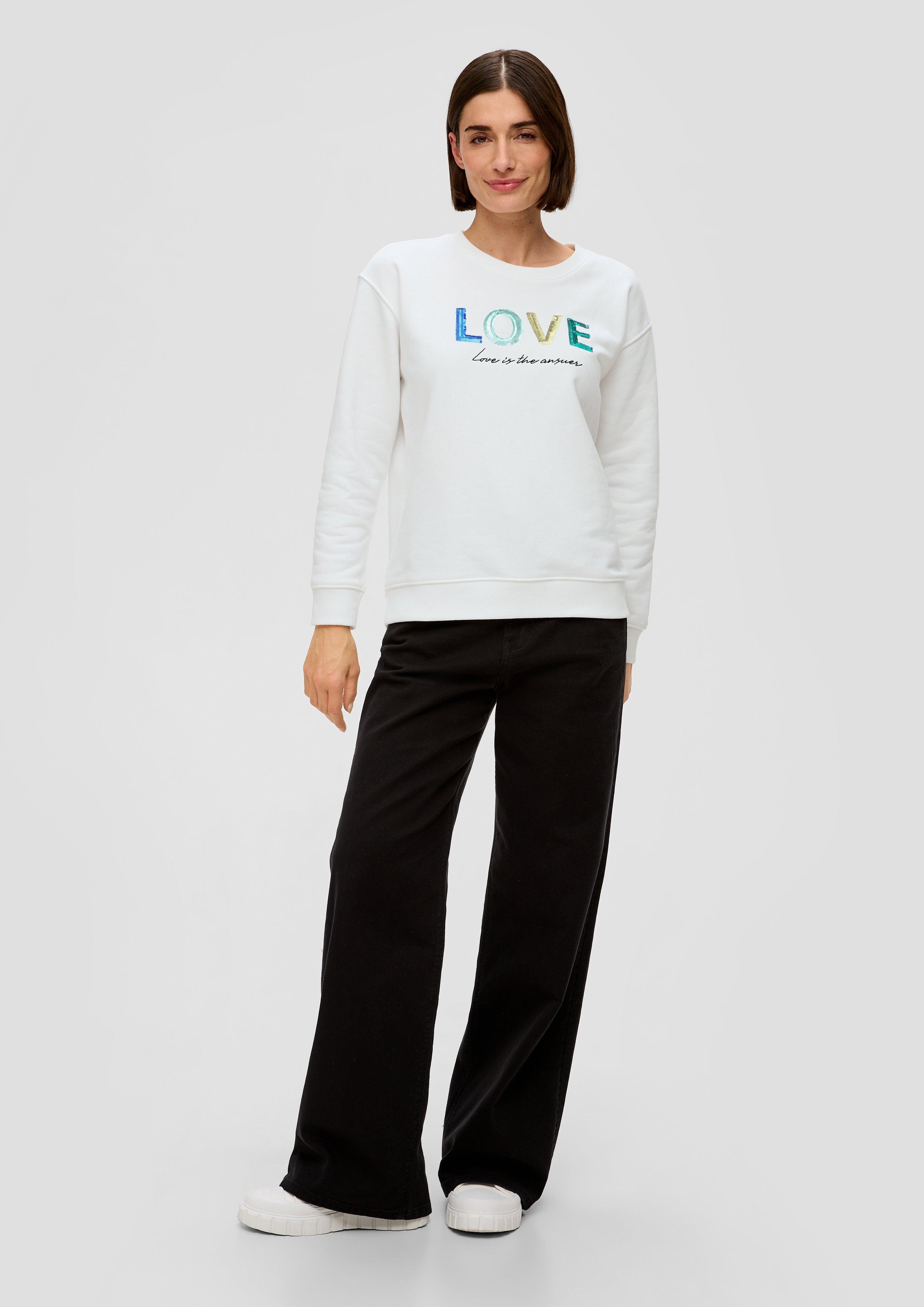 Sweatshirt mit Pailletten-Stickerei  2141897-02D0