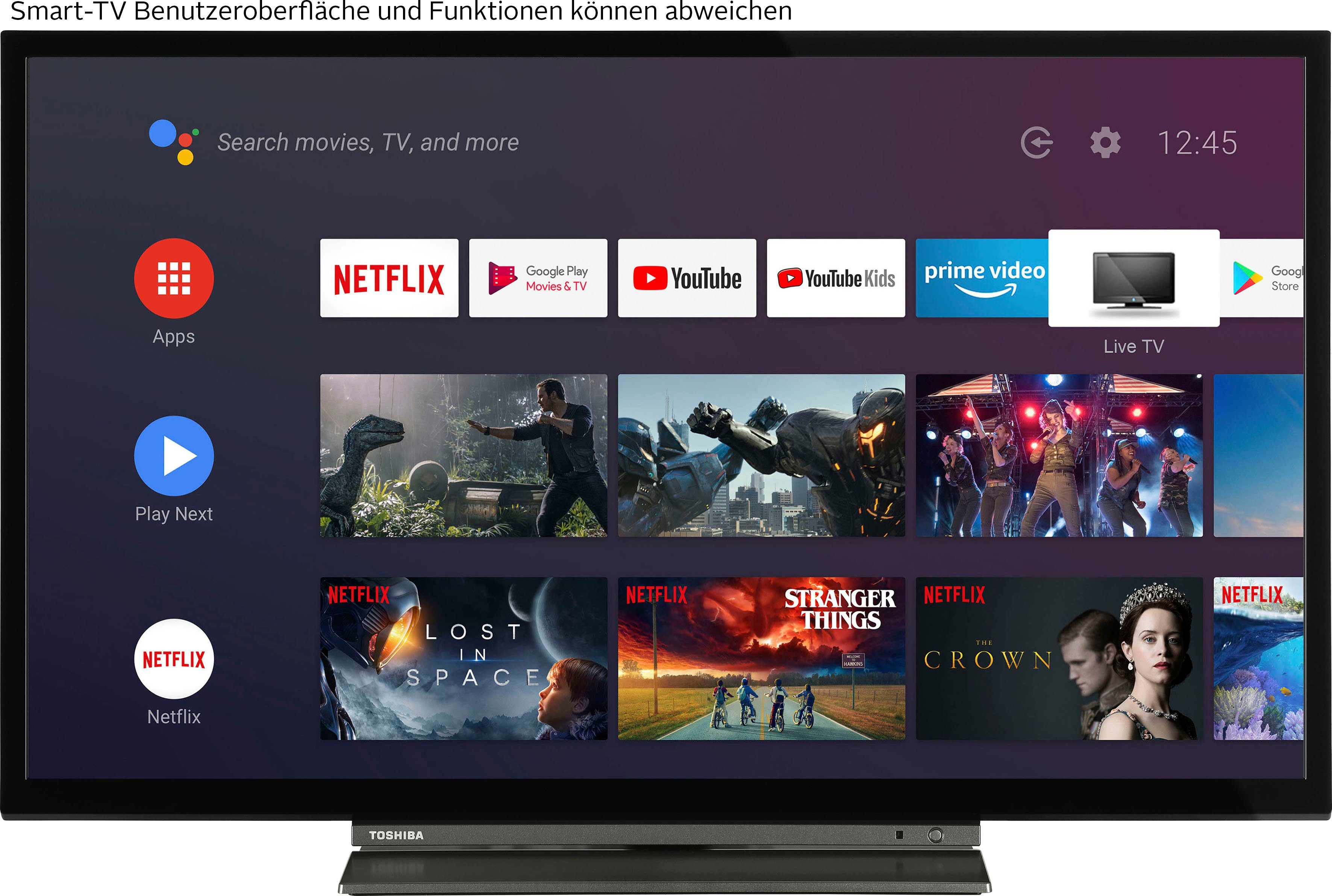 Toshiba 24WL3C63DA/2 LED-Fernseher (60 cm/24 Zoll, HD-ready, Smart-TV)