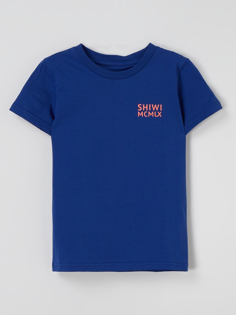 T-Shirt aus Baumwolle in marineblau