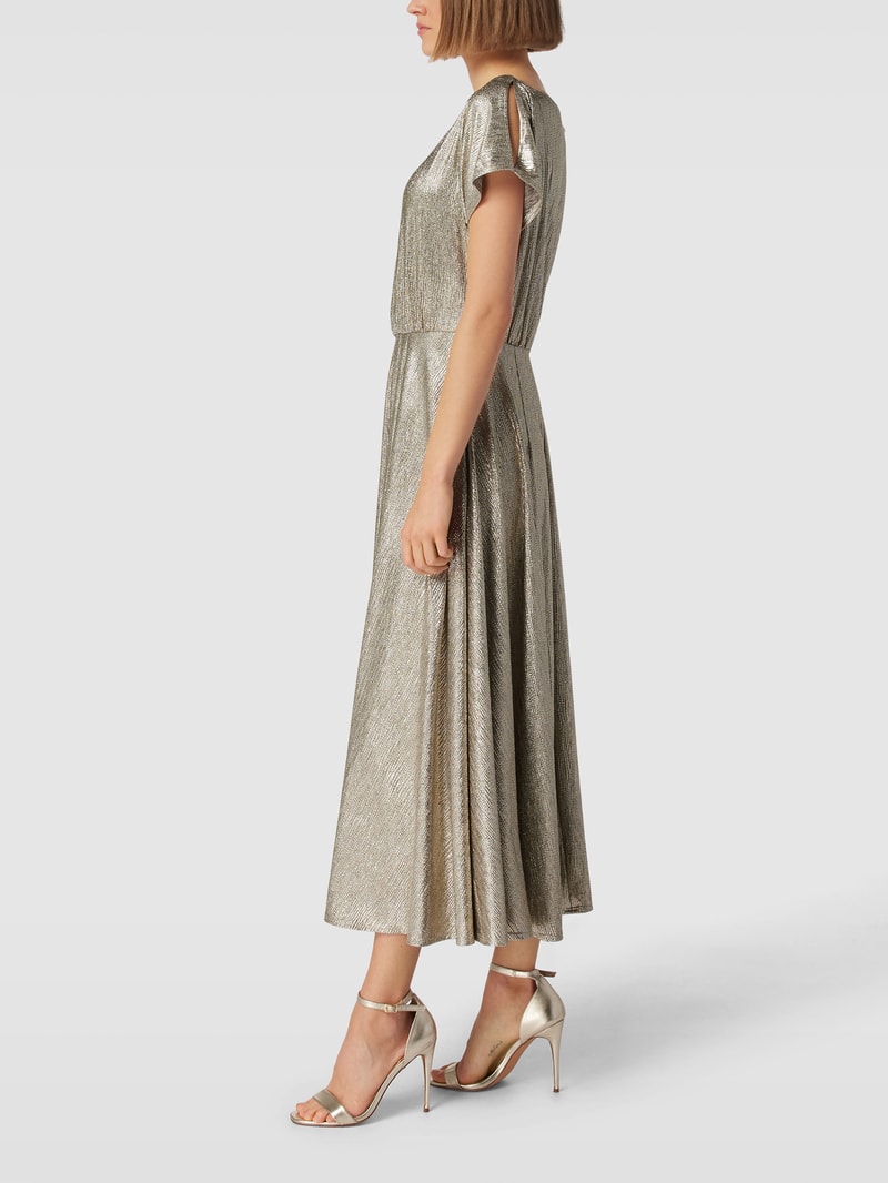 Cocktailkleid in Glanz-Optik in gold