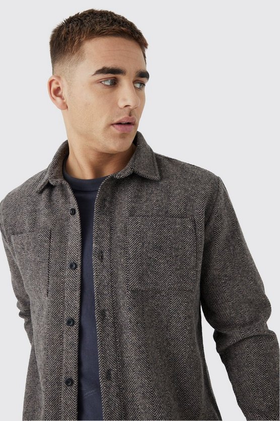 Langärmliges Jacquard-Hemd