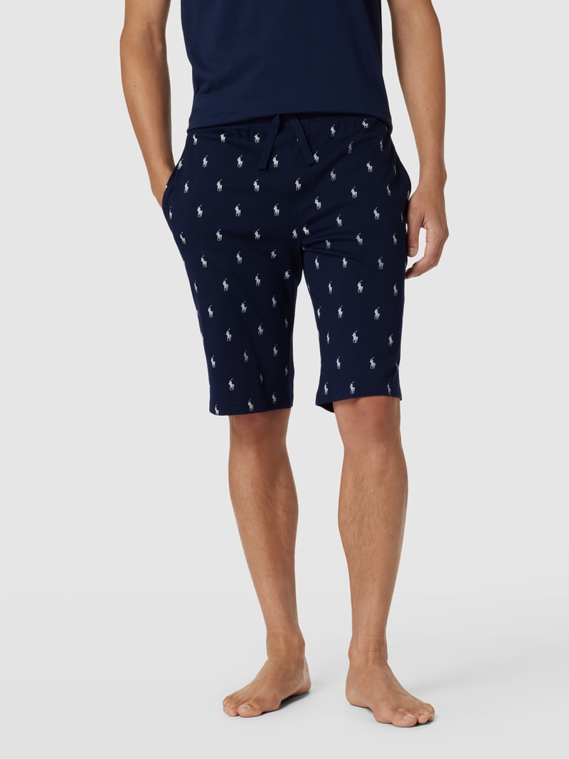 Sweatanzug mit Label-Details in marineblau