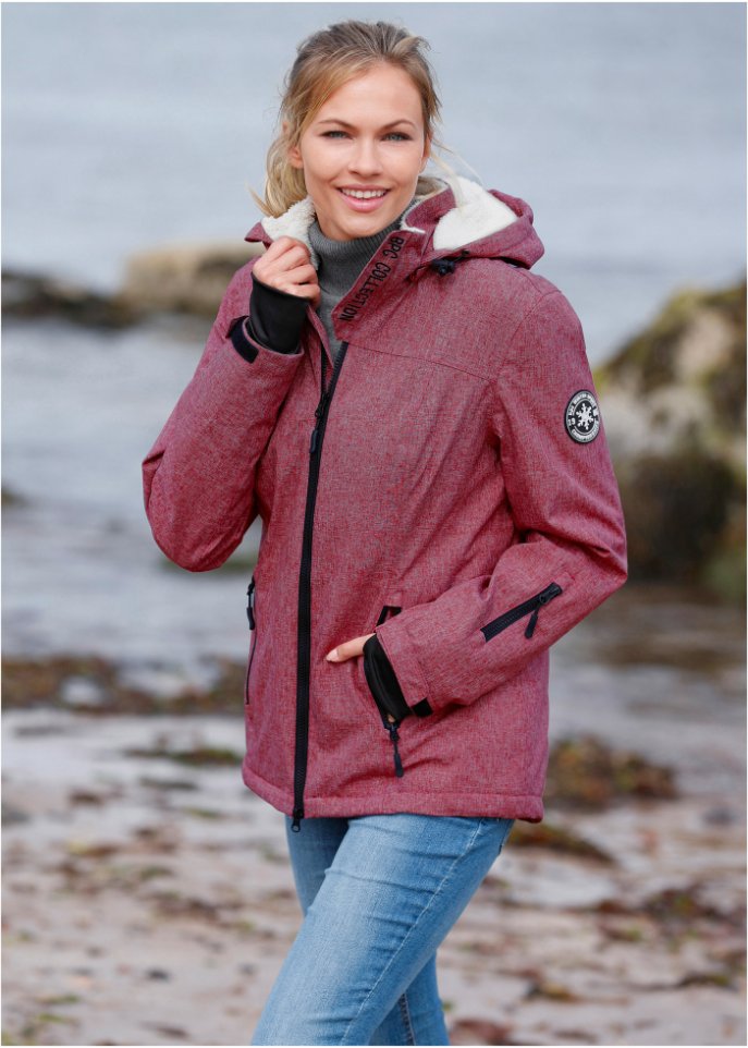 Outdoor-Funktions-Jacke mit Teddyfleece