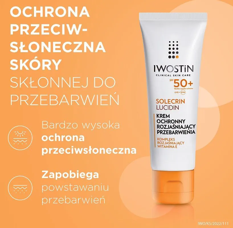 Iwostin Solecrin Lucidin Crème tegen verkleuringen SPF 50+