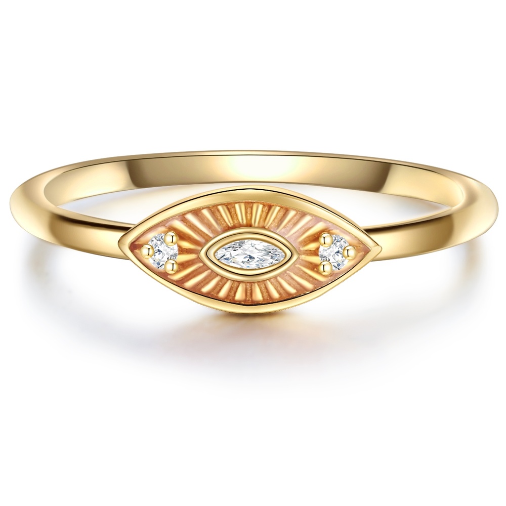 Glanzstücke München Bague en argent Argent sterling Oxyde de zirconium (CZ) en Or jaune Bague
