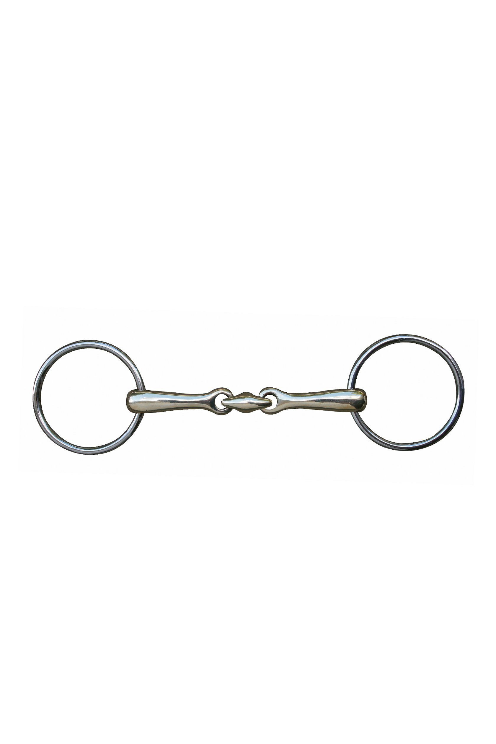 HKM gebrochenes Gebiss Doppelt gebr. Gebiss 16 mm, Argentan, Edelstahl., (1-St)