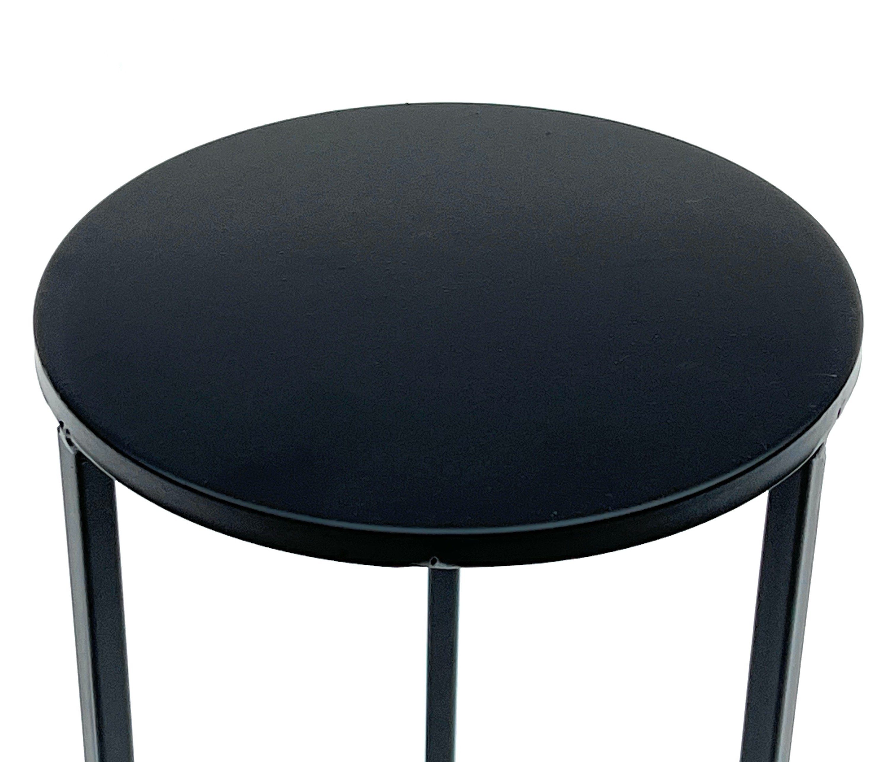 DanDiBo Blumenständer Blumenhocker Metall Schwarz Rund 70-50 cm Blumenständer Beistelltisch