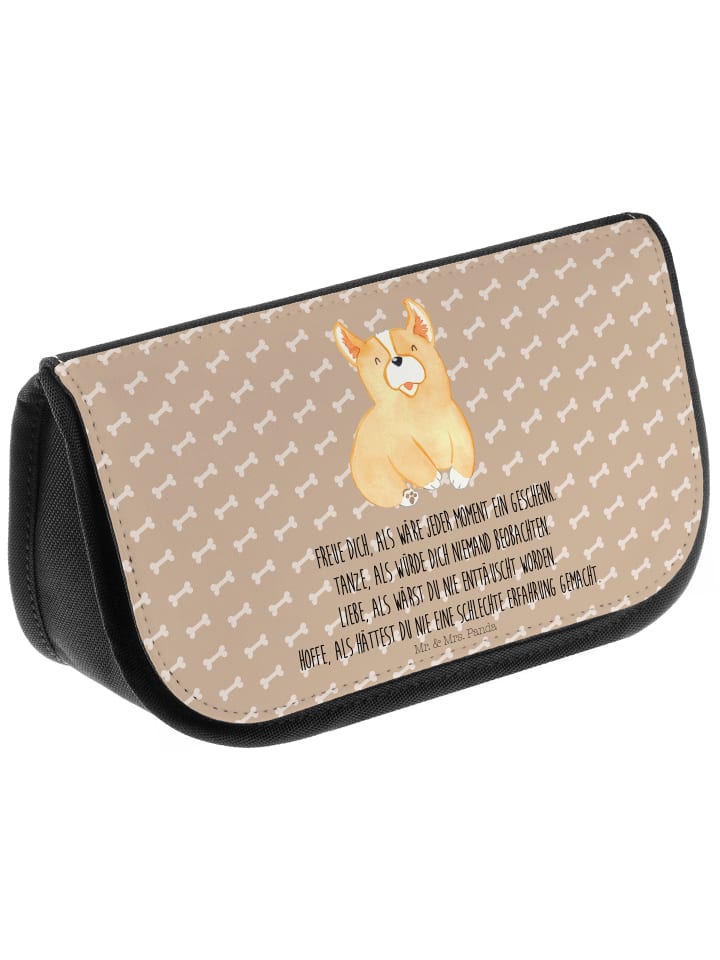 Mr. & Mrs. Panda Kosmetiktasche Corgie mit Spruch in Hundeglück günstig kaufen onesize
