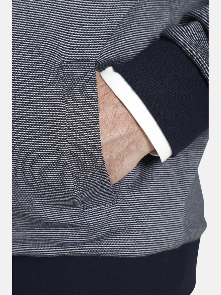 Charles Colby Sweatjacke DUKE MELVYN in dunkelblau gestreift günstig kaufen