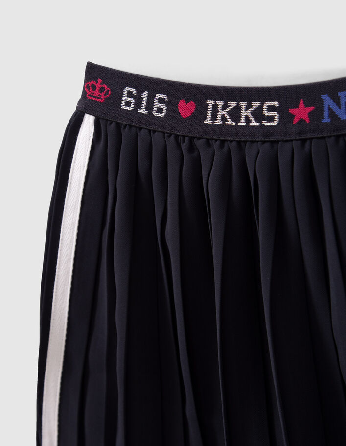 Jupe-short marine plissée fille