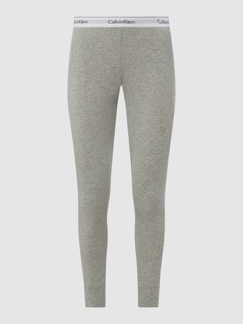 Pyjama-Hose mit Stretch-Anteil in hellgrau meliert