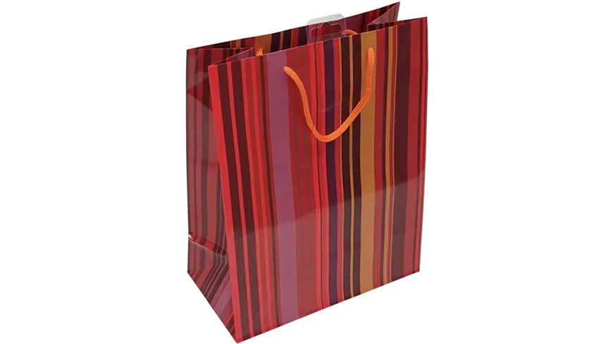 TRUBA Geschenktasche maxi STREIFEN rot/rosa