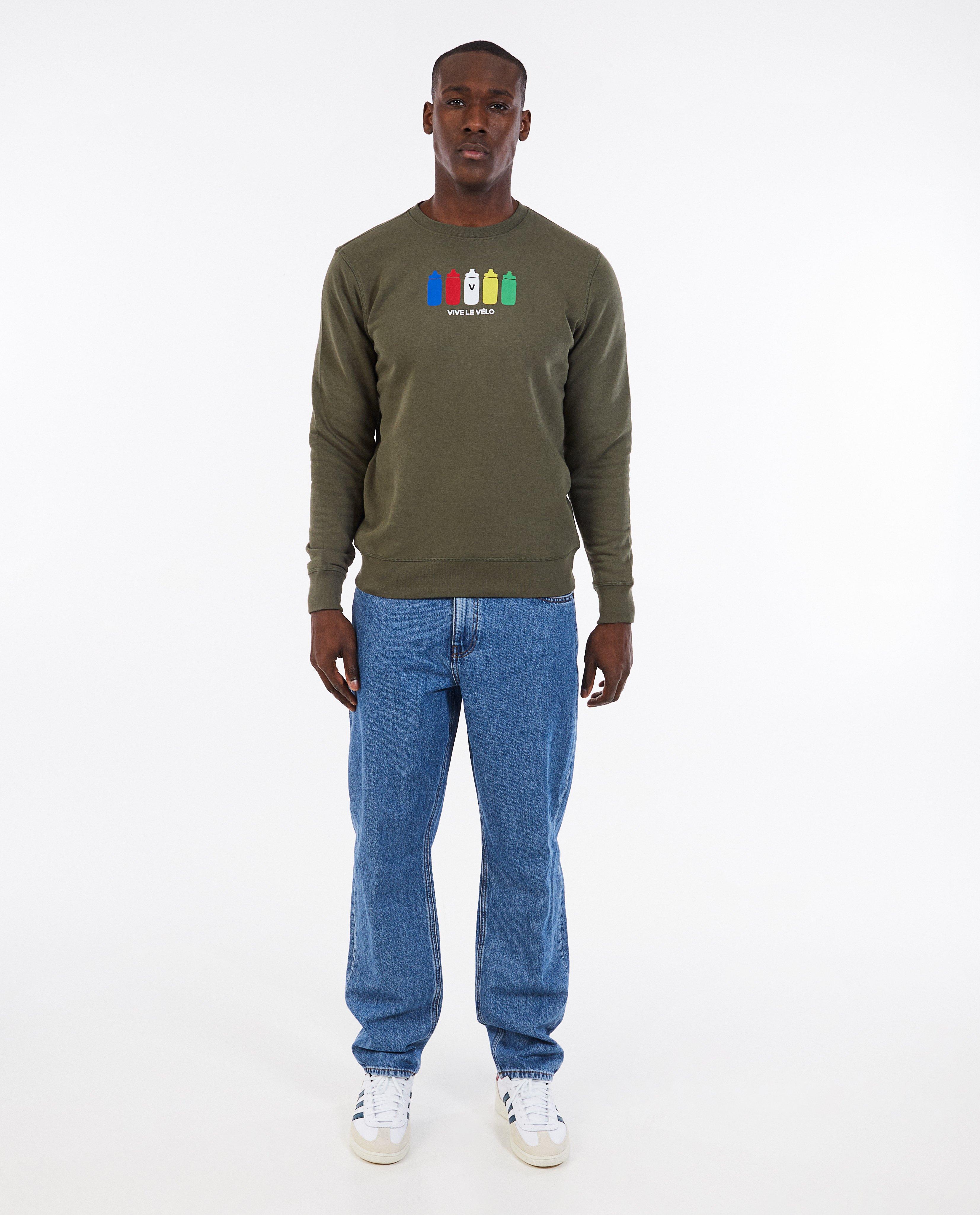 Vive le Vélo Sötétzöld pulóver Vive le Vélo, S-XXL khaki