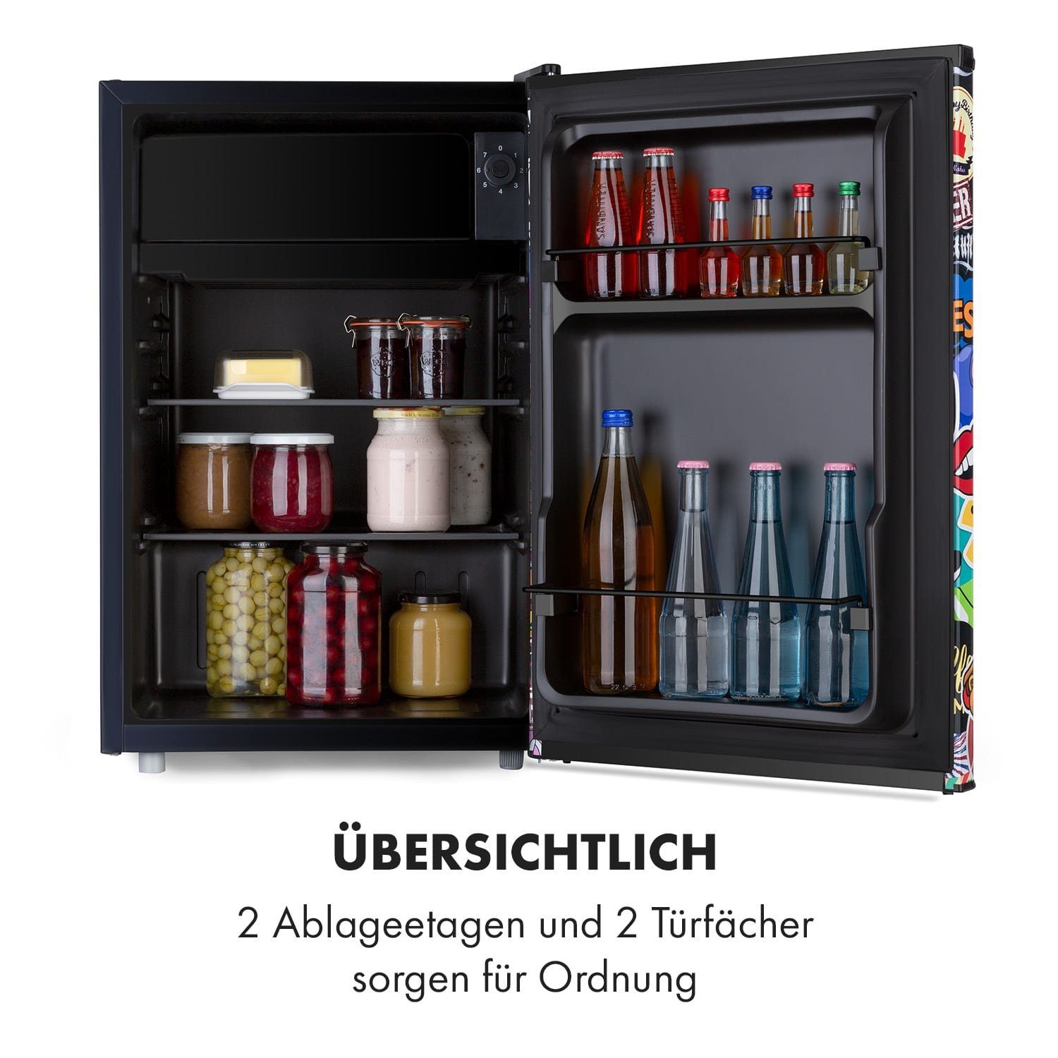 Klarstein Table Top Kühlschrank HEA14-CoolVibe-70L 10035252, 47 cm hoch, 44.5 cm breit