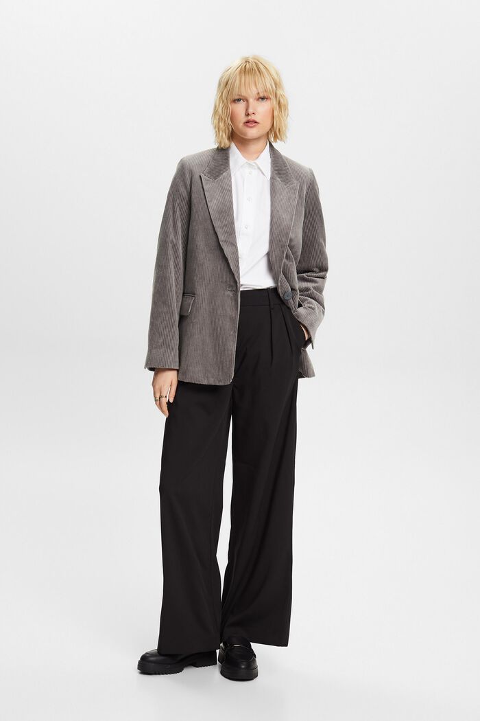 Oversized Cordblazer aus Baumwolle