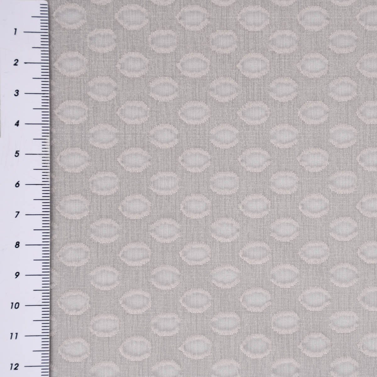 Meterware Rasch Textil Stores Punti Scherli Punkte hellgrau 300cm, stark perforiert, Kunstfaser, überbreit