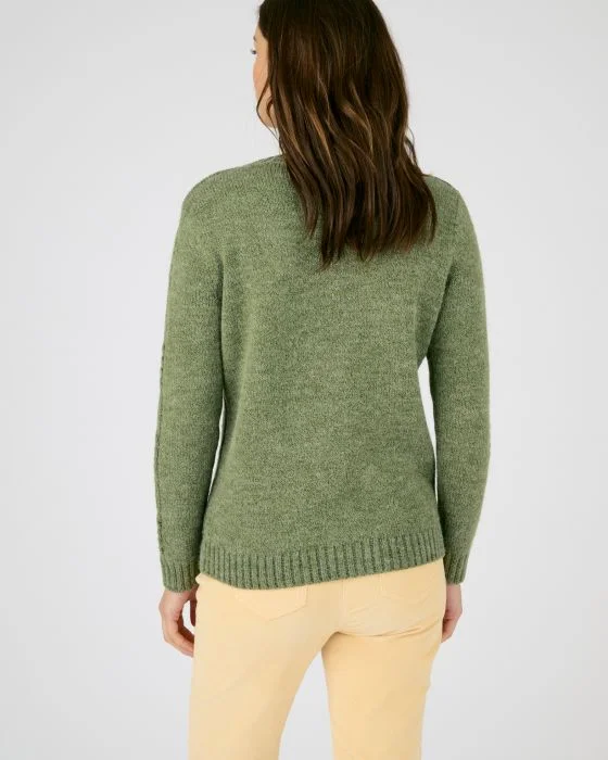 Pull col rond maille chinée Thermolactyl