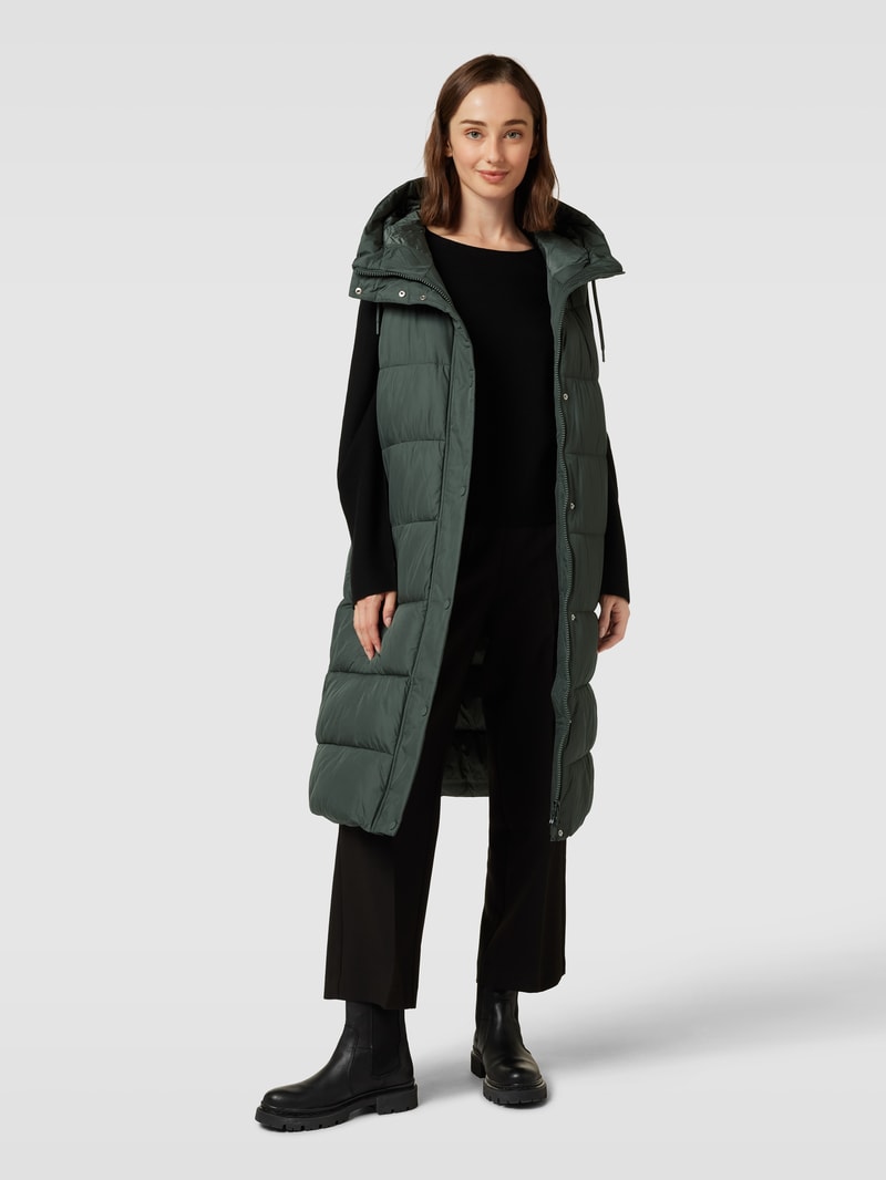 Steppweste mit Kapuze in khaki