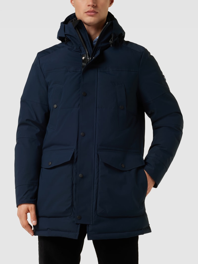 Parka mit Pattentaschen in blau