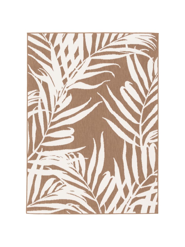 Pergamon In- und Outdoor Teppich Beidseitig Cape Cod  Blätter in Beige Creme günstig kaufen