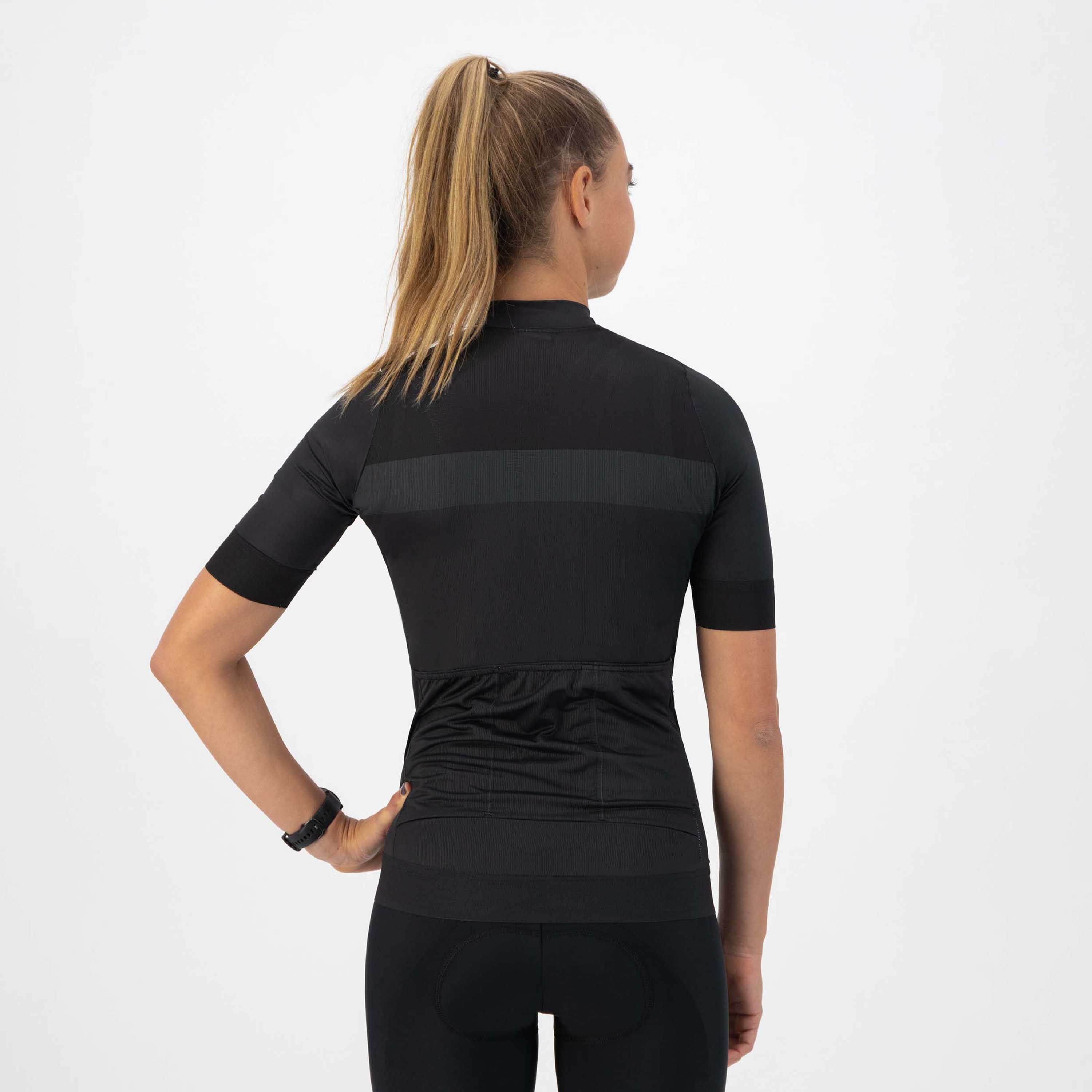 Rogelli Prime Schwarz/Grau Damen Radtrikot Kurzarm