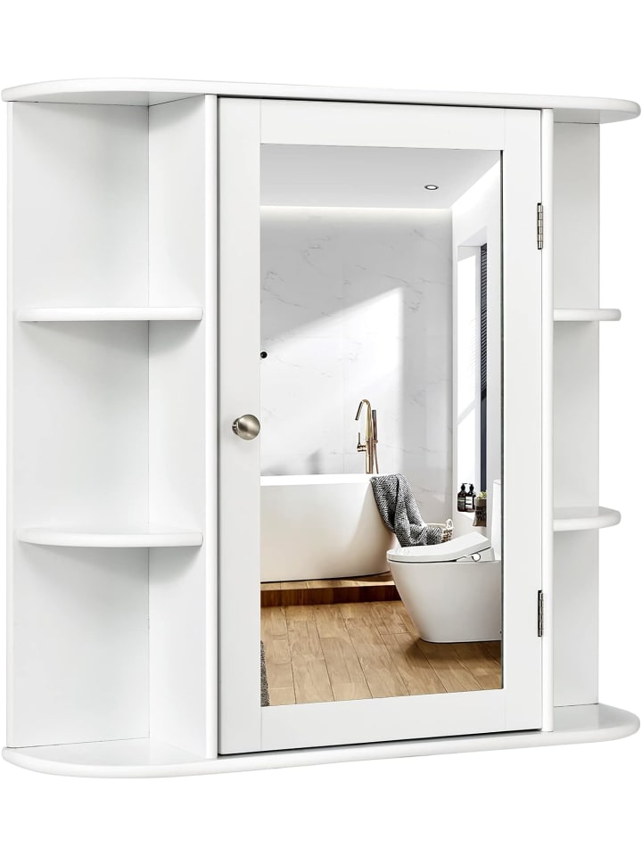 COSTWAY Badezimmerspiegelschrank in Weiß günstig kaufen onesize